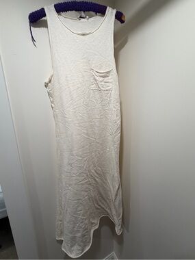 American Eagle Outfitters Cream Tank Midi Dress